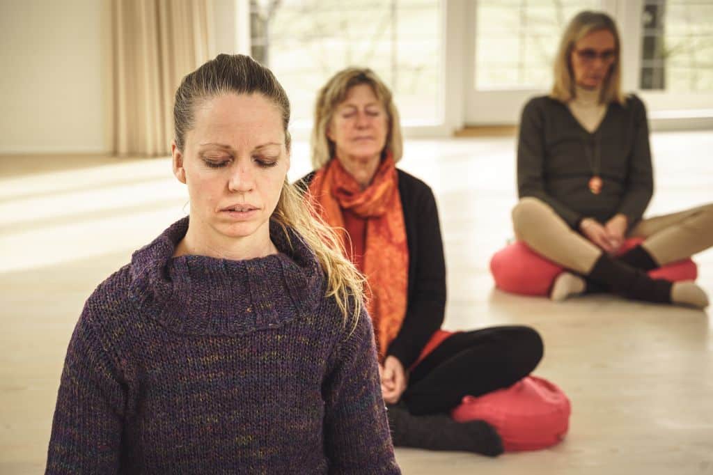 Silient sitting meditation at osho risk